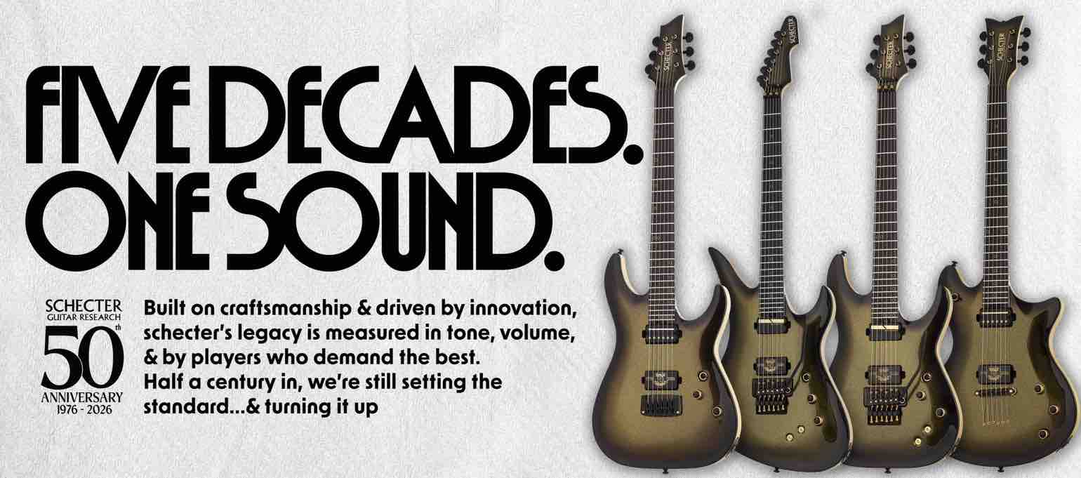 Schecter Guitars Strikes Gold: Legendary Brand Unveils Limited 50th Anniversary Collection