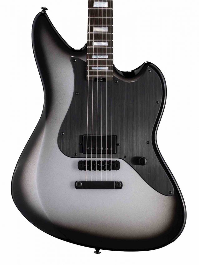 ESP LTD Joe Duplantier Signature JD-I electric guitar in Silver Sunburst featuring a single DiMarzio bridge pickup