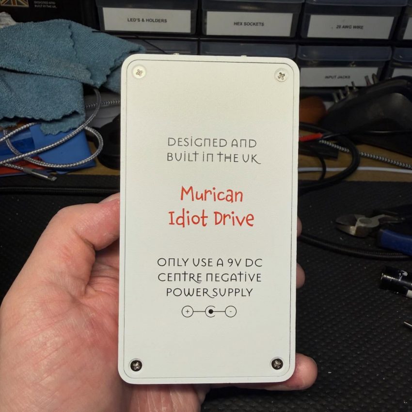 rear view of the Filthy Rat "Murican Idiot" boutique drive pedal