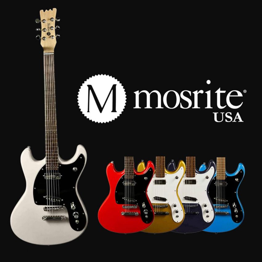 2026 Mosrite Mark II electric guitar in a classic white finish with an offset body.