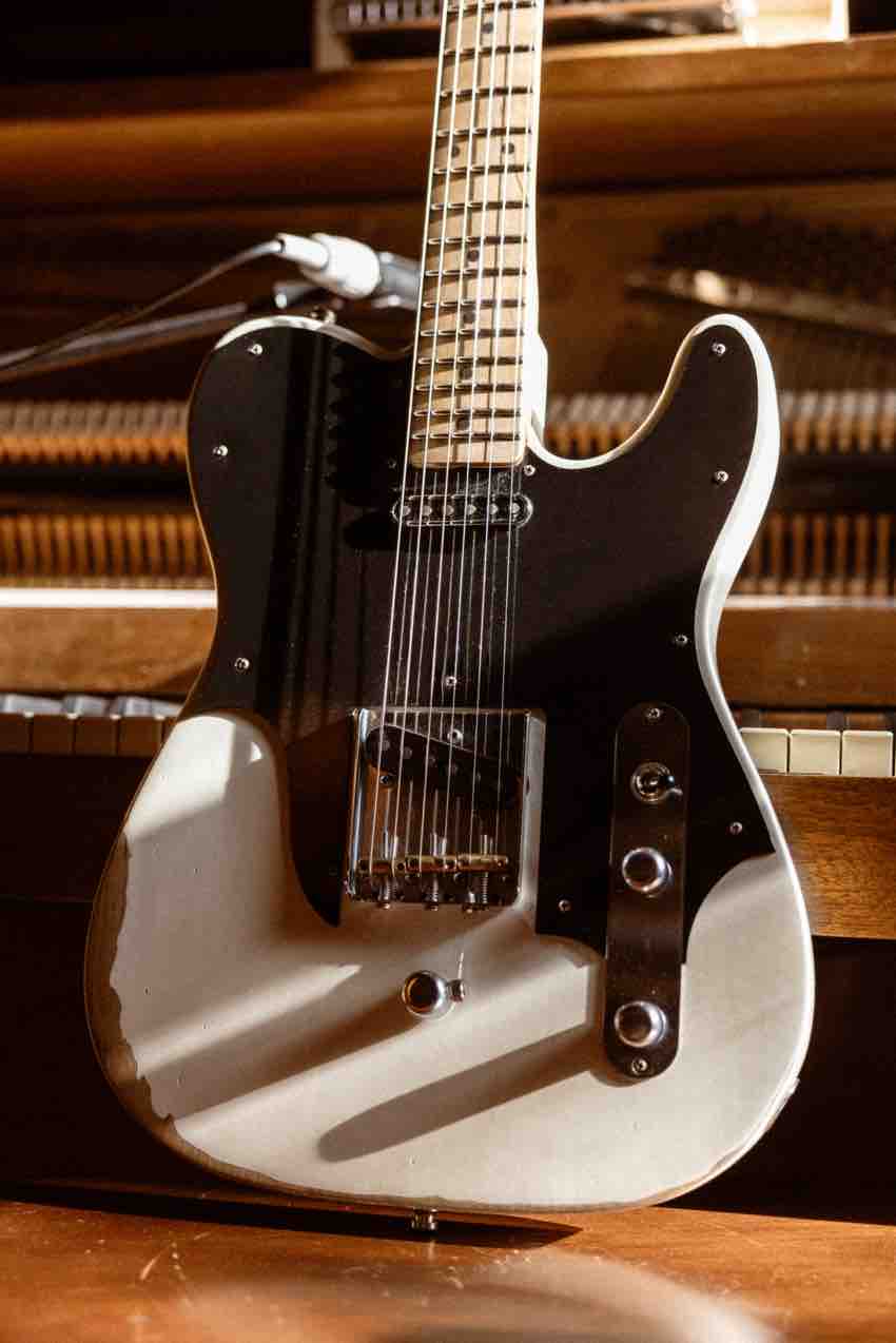 Fender John Osborne Signature Telecaster in Road Worn Olympic White featuring a maple neck and the first-ever in-house Fender B-String Bender mechanism.