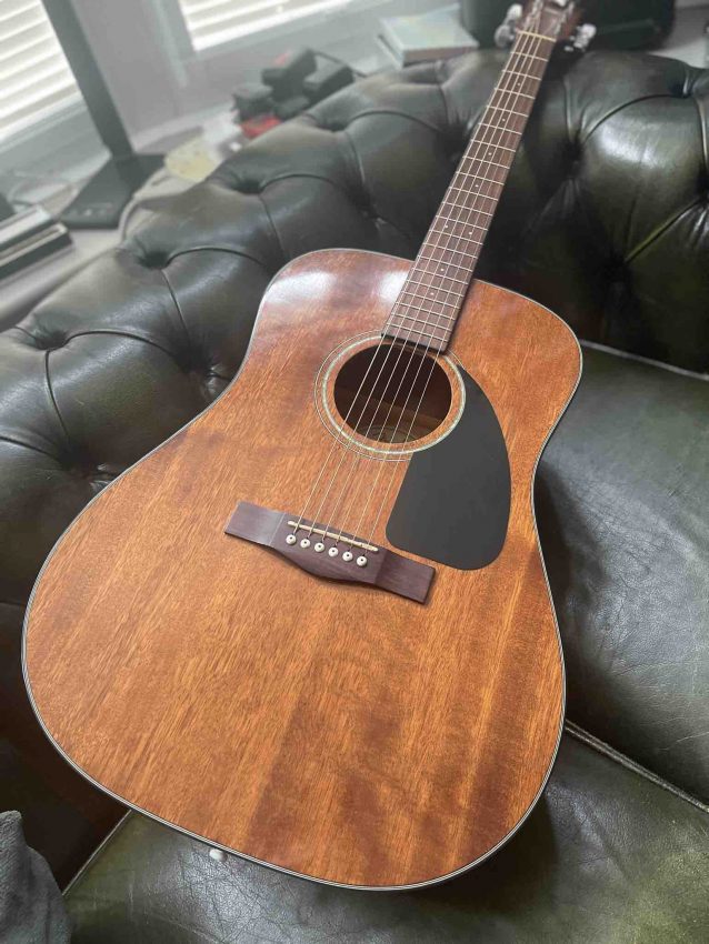 My modded Fender CD-60S All-Mahogany Dreadnought