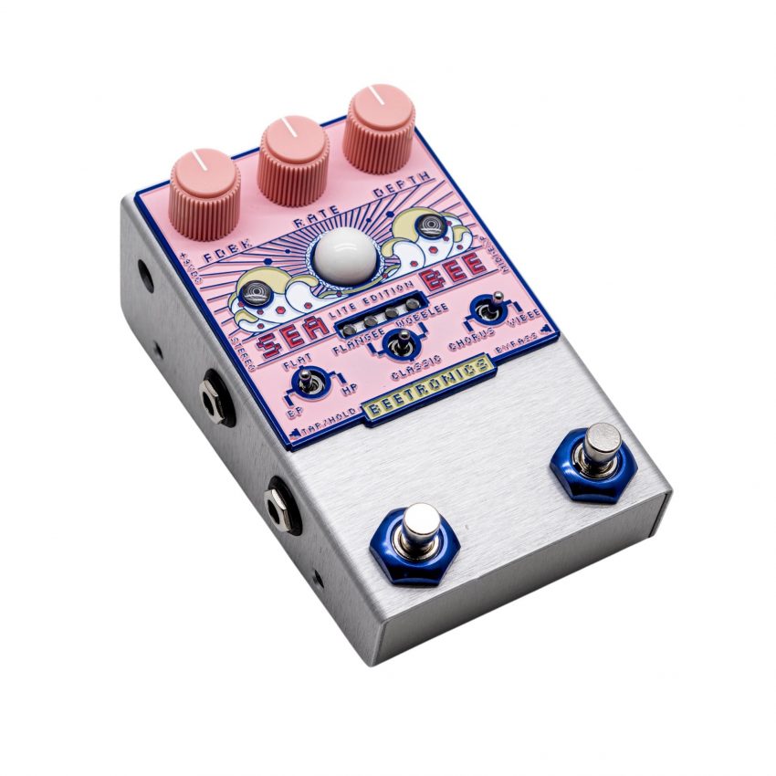 Beetronics Seabee Lite Stereo Harmochorus Effects Pedal in Pink