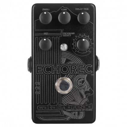 Catalinbread Echorec Blackout multi-head drum delay pedal stealth black colorway