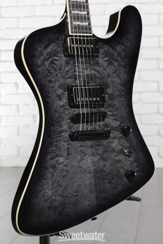 ESP LTD Phoenix-1000 QM Electric Guitar - See-thru Black Sunburst
