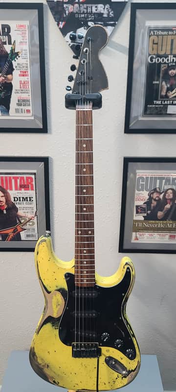 Partscaster Stratocaster Yellow Relic