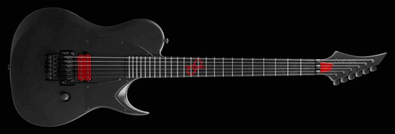 Solar Guitars T1.61FR-Assasin in Carbon Black Matte Front
