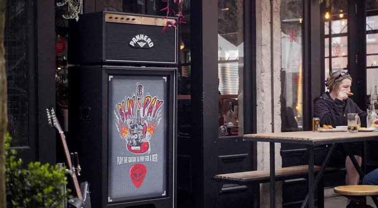Slay To Pay - A Unique Beer Vending Machine for Guitarists
