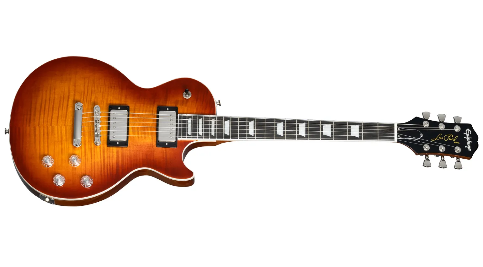 Les Paul Mojave Burst Epiphone Modern Figured Les Paul and SG: New Finishes, Modern Upgrades